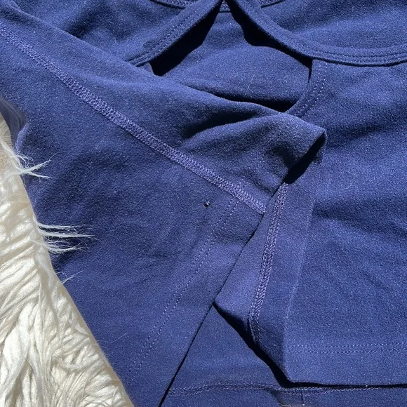 Beyond Yoga Navy Blue Cropped Tank Sports Bra - Picture 5 of 5